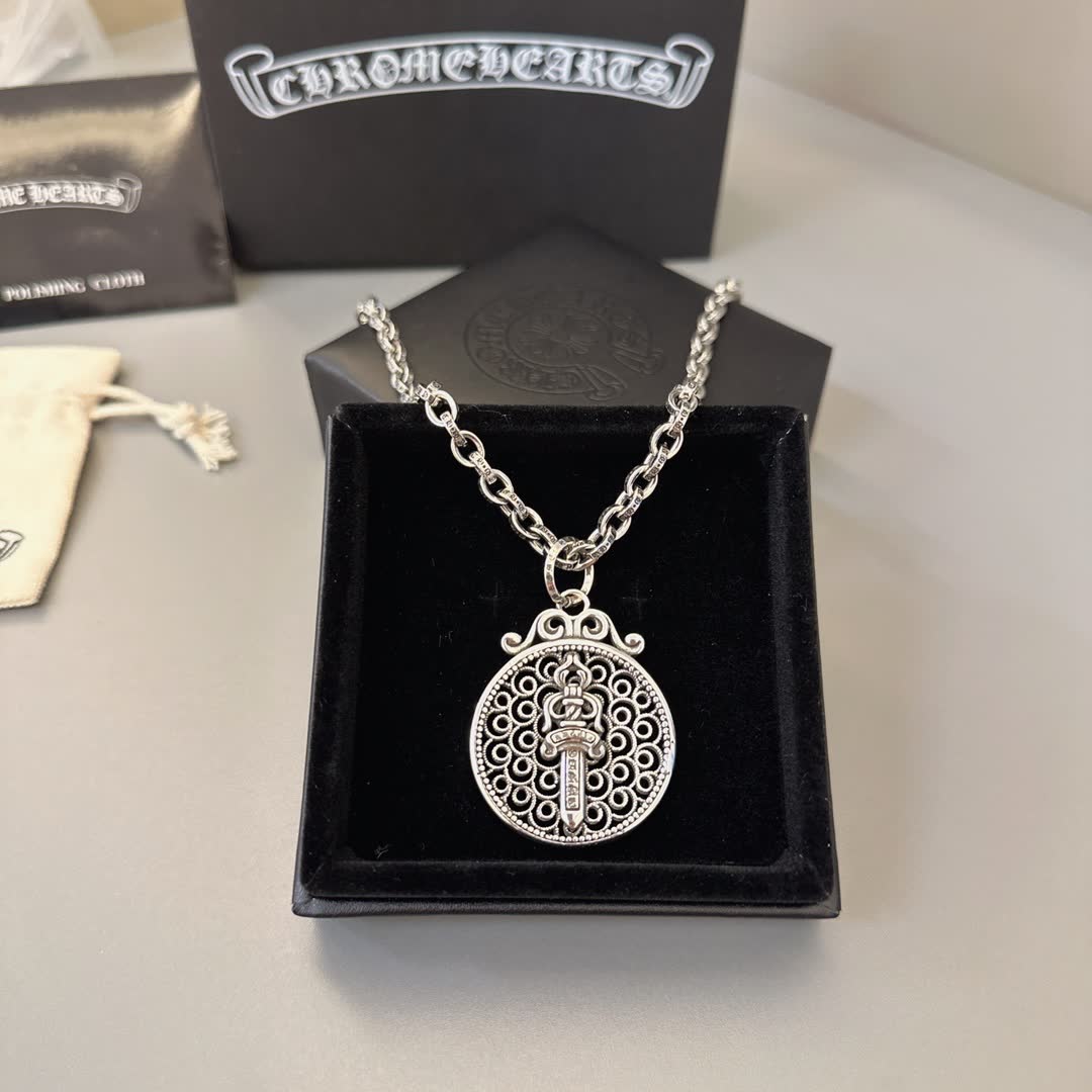 Chrome Hearts Chromeharts Silver Sword Pendant Necklace Chrome Hearts Chromeharts Silver Sword Pendant Necklace